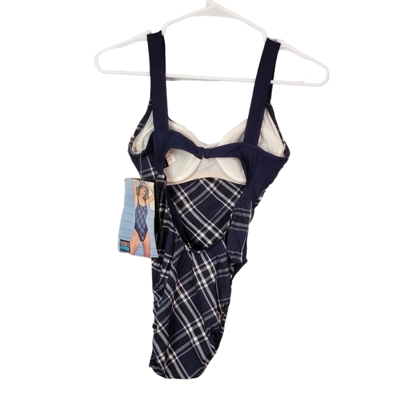 Electric Beach by Jantzen Vintage 90's Beach Pool One Piece Swim Suit 7/8 NWT - Picture 8 of 11